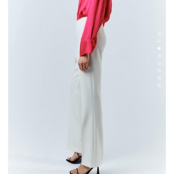 NWT ZARA FLARED HIGH WAISTED PANTS M - Picture 3 of 10